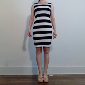 Striped Open-Back Dress